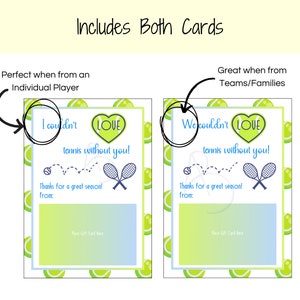 Gift card holder for end of season gift for tennis coach, Tennis Captain Thank you card to hold Amazon gift card or other card