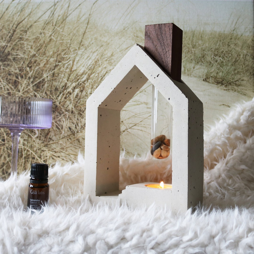 Essential Oil Diffuser bookshelf Decor mid Century Modern reed Diffuser backflow Incense Burner