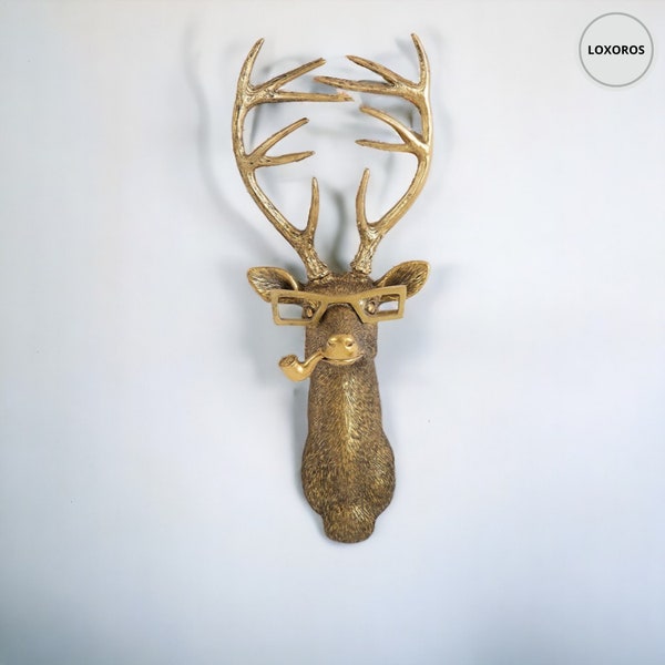 Bronze Animal Heads Glasses Etsy