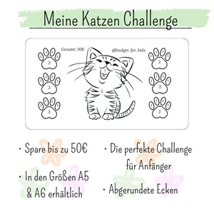 Savings Challenge Coloring Pages for Children Cat