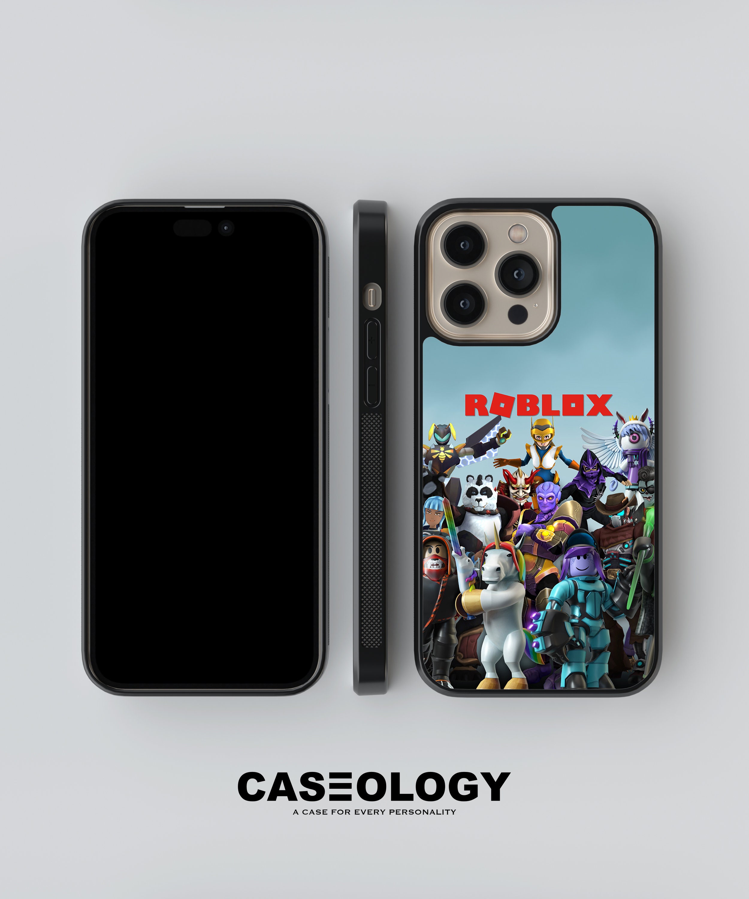 Roblox Personalised Phone Case Black Plastic 