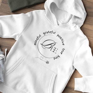 Grateful Thankful Unisex Heavy Blend Hooded Sweatshirt Inspirational Hoodie Cute Sweatshirt Positive Apparel Preppy Trendy Quote Aesthetic