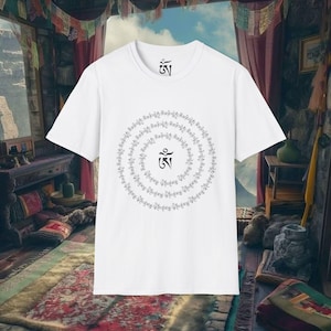 Om Mani Padme Hum | Mitgefühl Mantra |Unisex T-Shirt | Om Mani Padme Hum - Meditations-Hemd | Yoga Top |Spirituelle Kleidung | Dharma