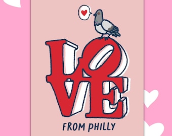 Tarjeta de felicitación "Amor desde Filadelfia"