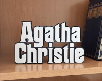 Targa ispirata ad Agatha Christie per decorare la libreria - Regalo per gli amanti dei libri