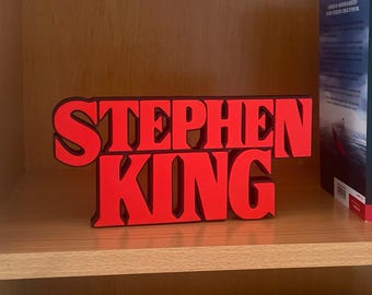 Placa inspirada en Stephen King | Regalo para amantes de la lectura | Decoración de estanterías