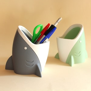 Shark Pencil Holder - Desk Decor - Pen Holder