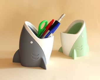 Shark Pencil Holder - Desk Decor - Pen Holder