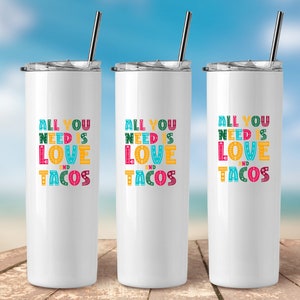 Love and Taco 20 oz Skinny Tumbler