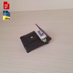 minimalist leather cigarettes case pattern, modern leather Smoking Accessory PDF format, DIY Leather Cigarettes Case template