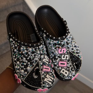 Crocs Bling éblouis Custom Made Mum Boss