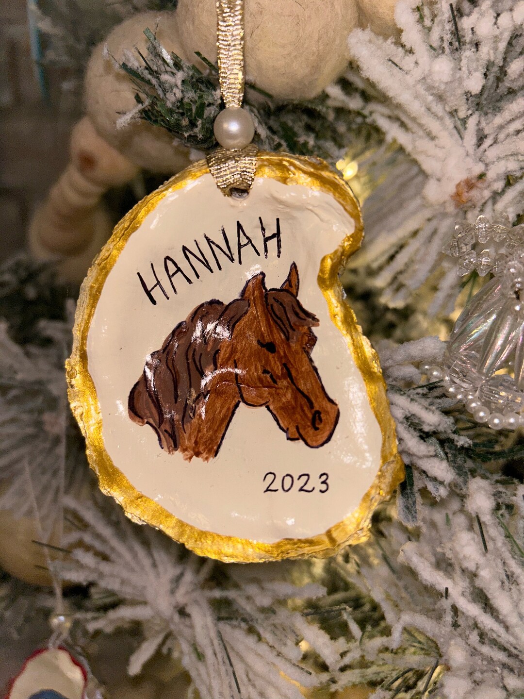 Wooden Rocking Personalized Rocking Horse Ornament My First