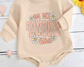 En My Mama's Bestie Era Romper / Baby Retro Romper / Baby Shower Gift / Baby Girl Bestie Romper / Mama's Girl One Piece / Newborn Rompers