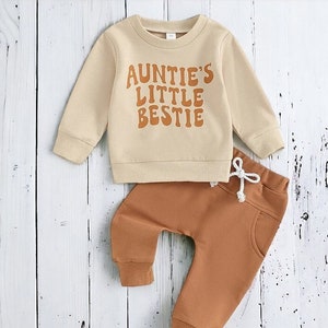 Auntie’s Little Bestie Sweatshirt and Pants | Toddler Set | Baby Gift | Auntie’s Little Bestie Jumper | Warm Jumpers | Auntie Gifts