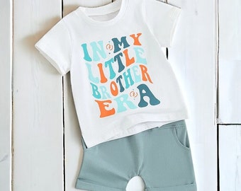 In my Big/Little Brother Era T-shirt | Matching Brother Outfit | T-Shirt and Shorts Set | Baby Summer Outfit | Toddler Outfit | Clothing Set