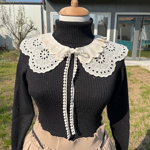Vintage Collar, Women Detachable Collar, Removable Collar, Detachable Collar Embroidered, Bib Collar Necklace,Peter pan collar,Fake Collar