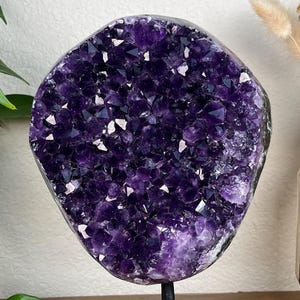 Uruguayan Amethyst Crystal Geode on stand 7lbs 10.3oz