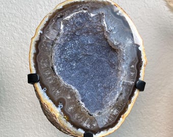 Agate Crystal Geode on custom stand 3lbs 8.7oz - Brazil