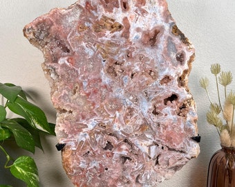 XL Pink Amethyst Crystal on custom stand 25lbs 4.1oz - Brazil