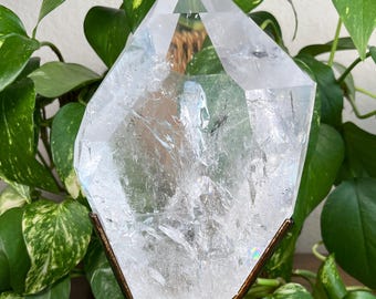 Quartz Crystal Free Form on custom stand 2lbs 13.9oz - Brazil