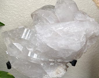 Quartz Crystal Cluster on custom stand 6lbs 2.4oz - Brazil