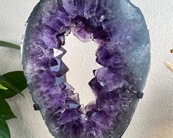 Amethyst Crystal Portal on custom stand 7lbs 10.7oz - Brazil