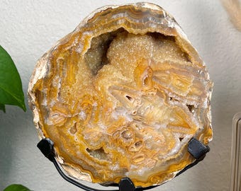 Agate Crystal Geode on stand 5lbs 3.8oz - Brazil