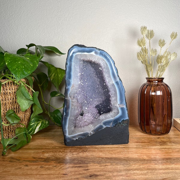 Agate lined Druzy Amethyst Crystal Cathedral 17lbs 14.8oz, Home Accents, New Home Gift, Home Decor Gift for Her Gift for Mom, Mothers Day