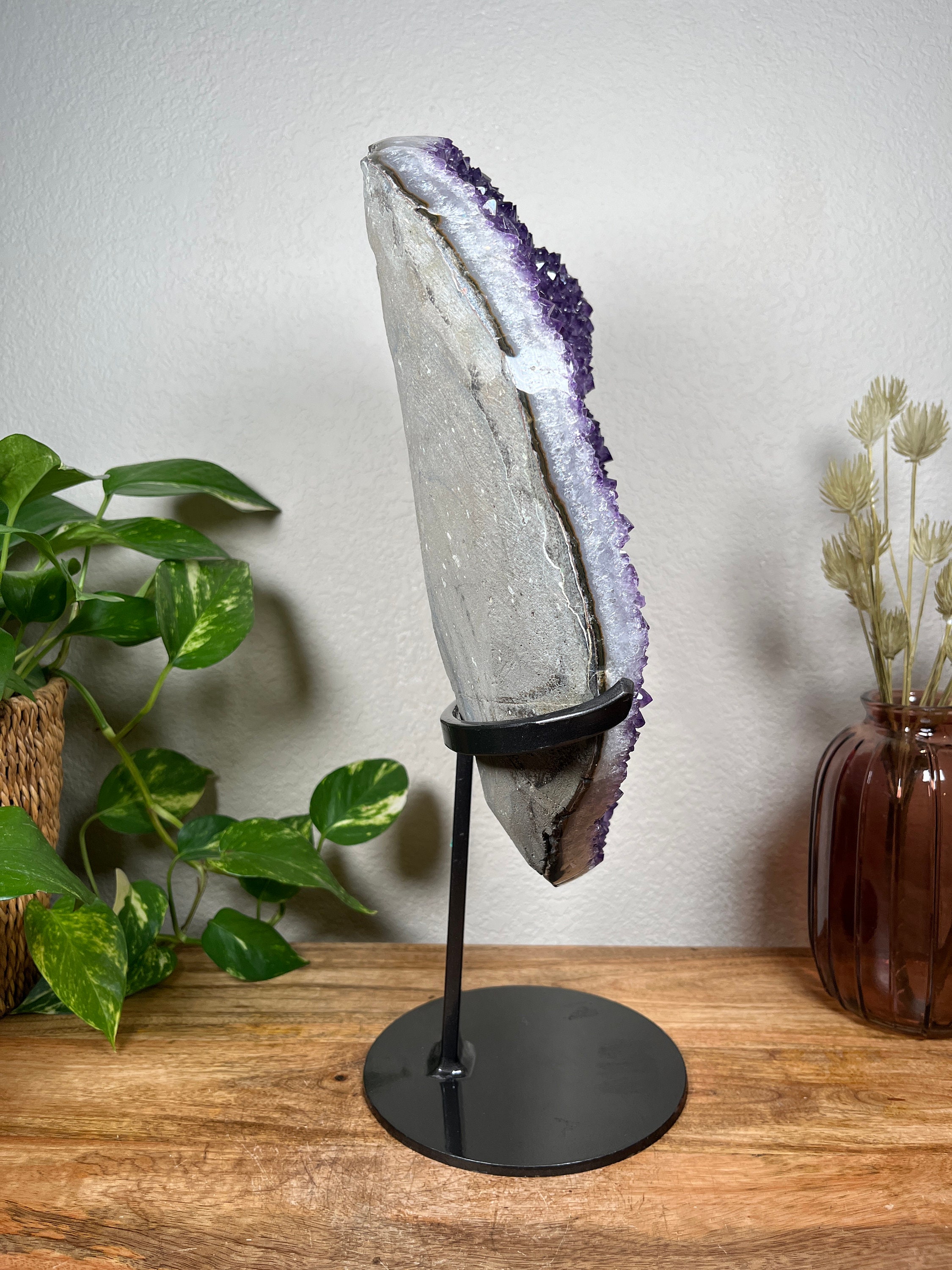 Large Amethyst Crystal Geode on Custom Stand 21lbs 11.3oz - Brazil - Etsy