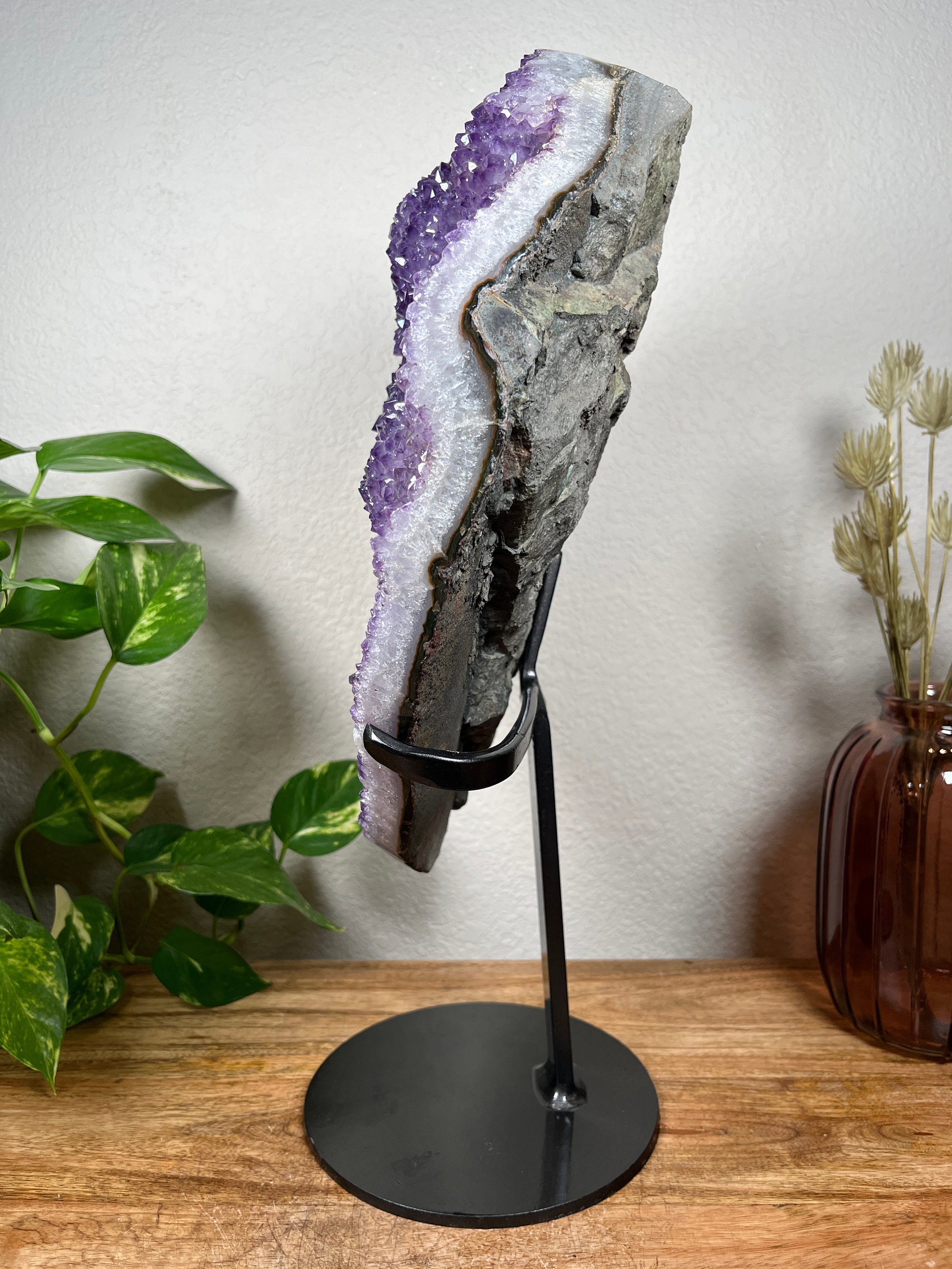 Large Amethyst Crystal Geode on Custom Stand 21lbs 11.3oz - Brazil - Etsy