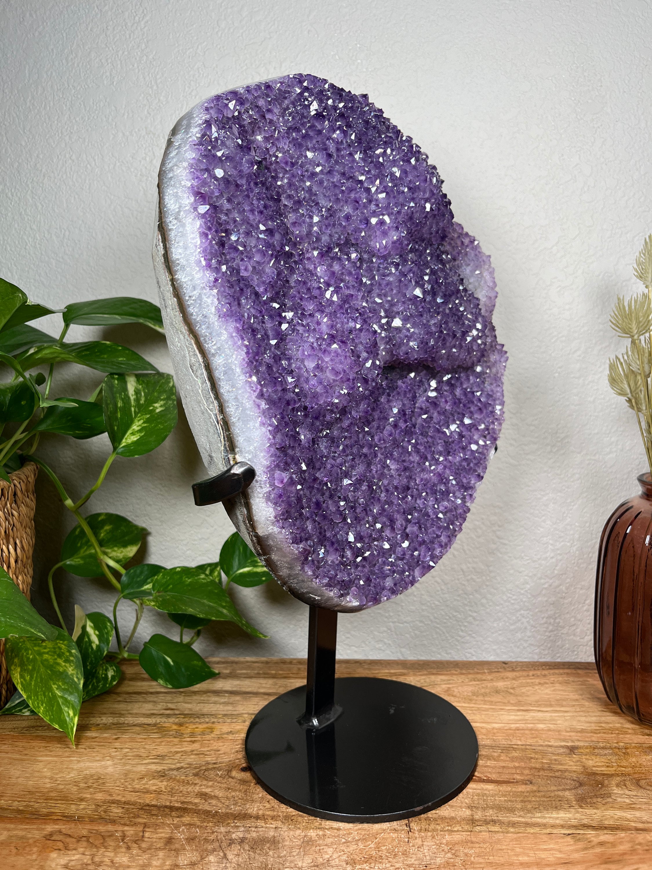 Large Amethyst Crystal Geode on Custom Stand 21lbs 11.3oz - Brazil - Etsy