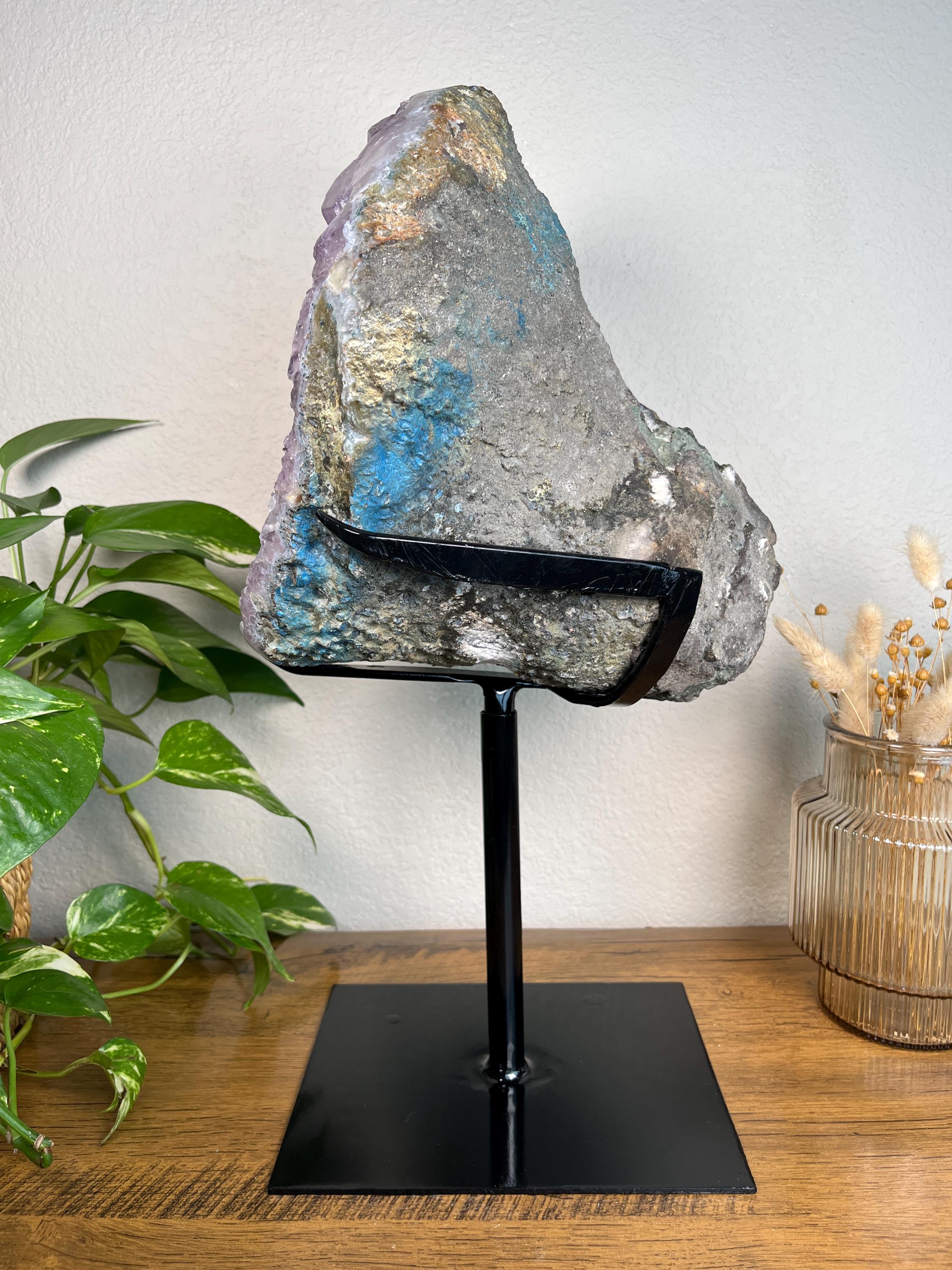 Large Amethyst Crystal Geode on Custom Spinning Stand 26lbs 3.7oz ...
