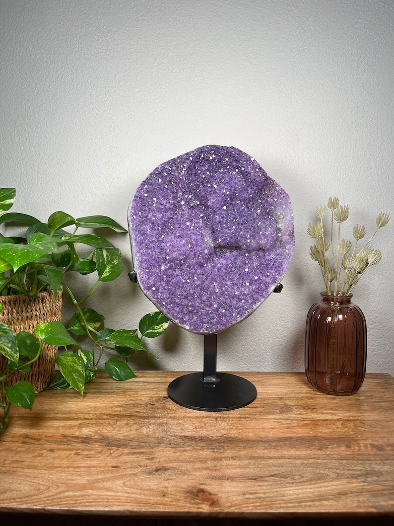 Large Amethyst Crystal Geode on Custom Stand 21lbs 11.3oz - Brazil - Etsy