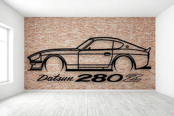 Datsun 280 Z Metal Car Wall, Art Decor Vector File for Laser