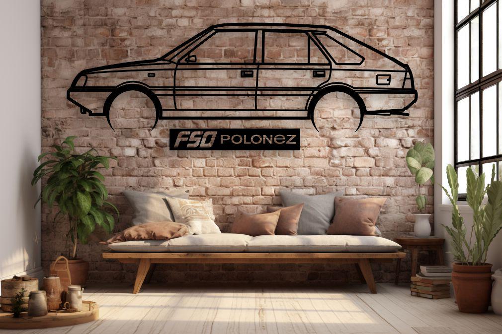 FSO Polonez Caro Metal Car Wall, Art Decor Vector File for Laser ...