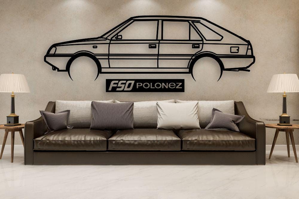 FSO Polonez Caro Metal Car Wall, Art Decor Vector File for Laser ...