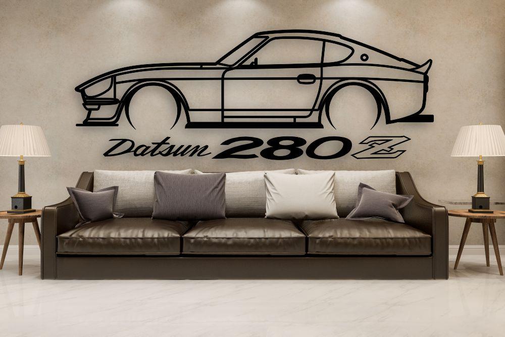 Datsun 280 Z Metal Car Wall, Art Decor Vector File for Laser