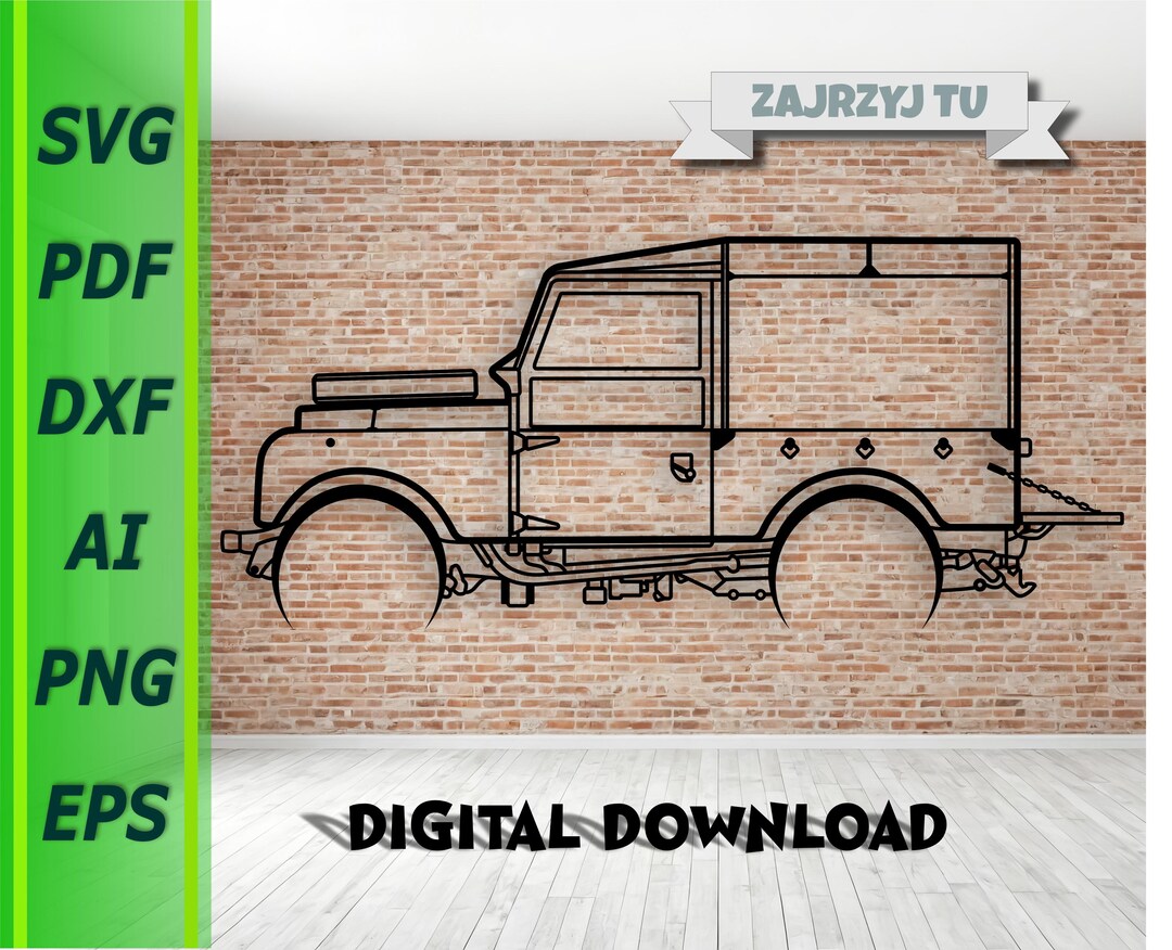 Land Rover 1947 1948 Metal Car Wall Art Decor Vector File for Laser ...