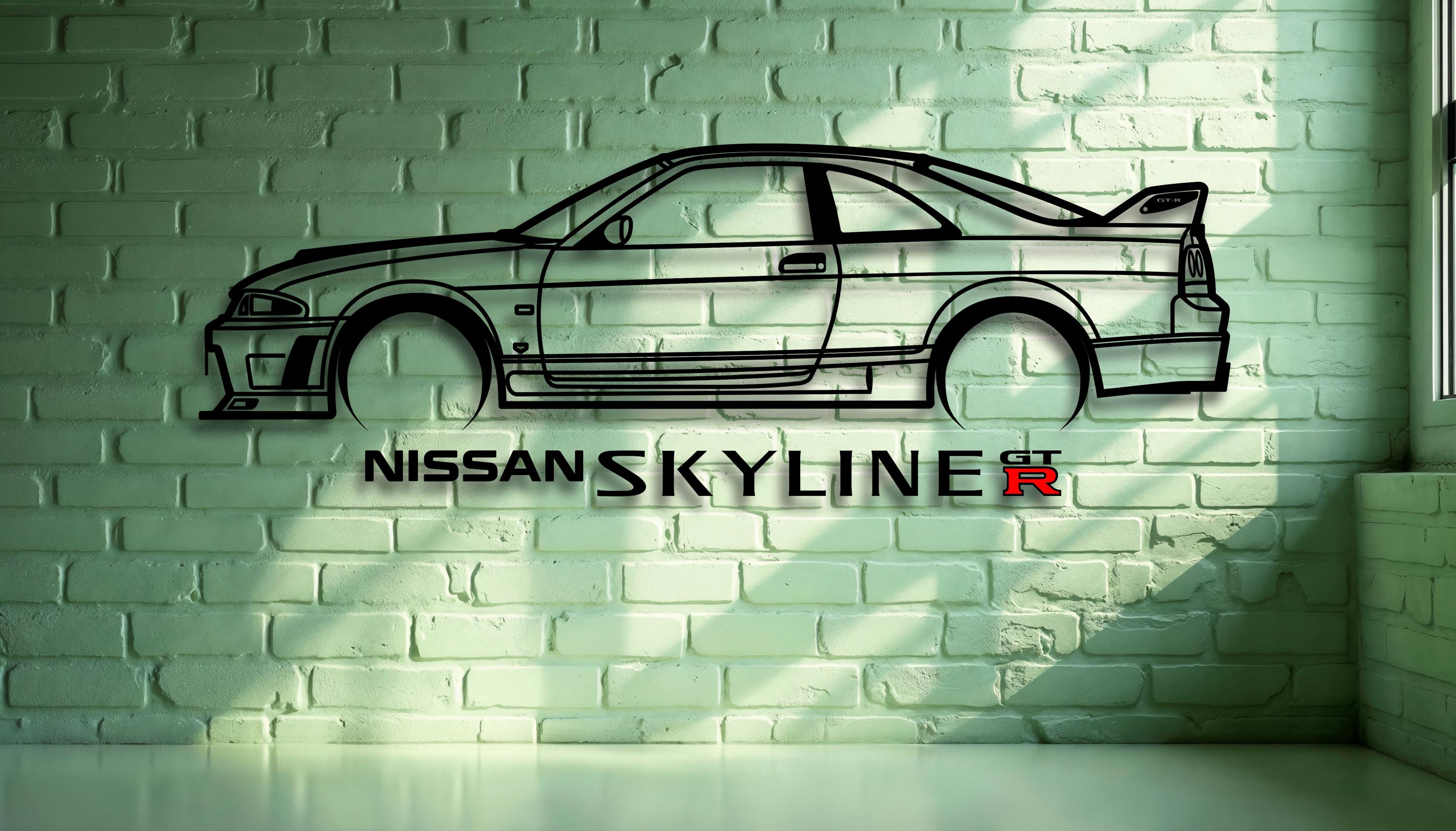 Gtr R33 Vector Nissan Skyline GTR R33 400R Metal Car Wall Art Decor Vector File for ...