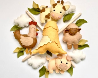 Krippe Baby Mobile Bauernhof Kinderzimmer Mobile Baby Mobile Bauernhof mobile Kinderzimmer Krippe Mobile Bauernhof Tier Mobile