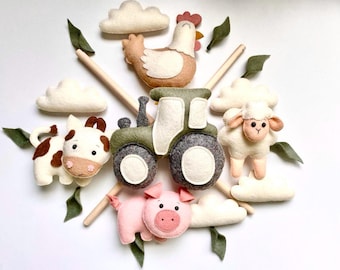 Krippe Baby Mobile Bauernhof Kinderzimmer Mobile Baby Mobile Bauernhof mobile Kinderzimmer Krippe Mobile Bauernhof Tier Mobile