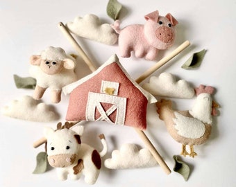 Krippe Baby Mobile Bauernhof Kinderzimmer Mobile Baby Mobile Bauernhof mobile Kinderzimmer Krippe Mobile Bauernhof Tier Mobile