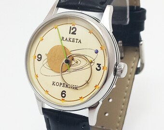 Raketa Copernik Kopernik Copernicus Vintage mechanische Armbanduhr #5g