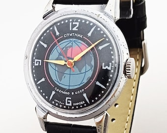 Poljot Sputnik Satellite Vintage sowjetische UdSSR mechanische Armbanduhr #362