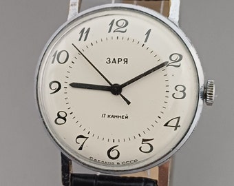 Zarjia Zaria Original vintage soviético URSS reloj de pulsera mecánico #67
