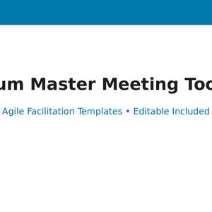 Scrum Master Meeting Toolkit