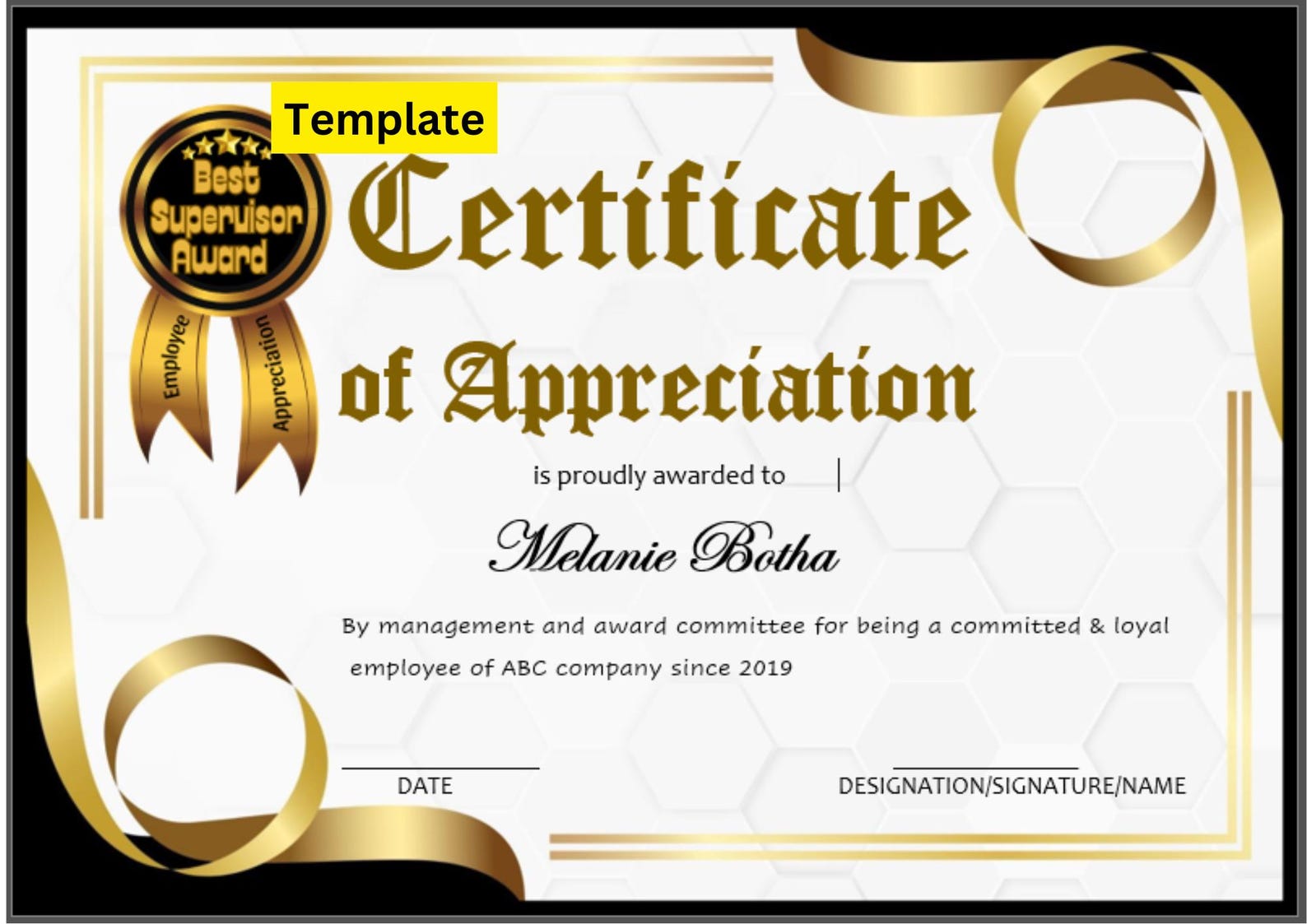 Best Supervisor | Microsoft Word Template | With Customized Ribbon ...