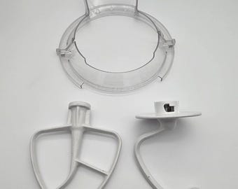 KitchenAid Pouring Shield, Flat Beater And Dough Hook for 4.5/5 qt Stand Mixer