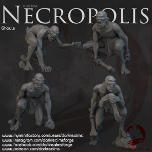 Undead Ghoul Horde by Dark Realms 28mm DnD Miniatures, D&D, D and D, Mordheim, 40k, Pathfinder, Tabletop wargaming