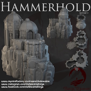 Hammerhold SkyPort 3 by Dark Realms DnD Miniature Terrain for Dungeons and Dragons, D&D, D and D, 40k, Pathfinder, Tabletop wargaming